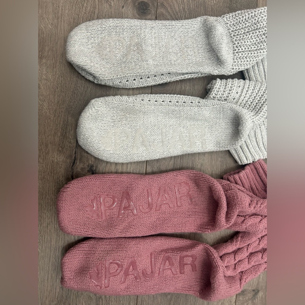 Pajar Men's Cream and Pink Casual Socks Set - Picture 2 of 2